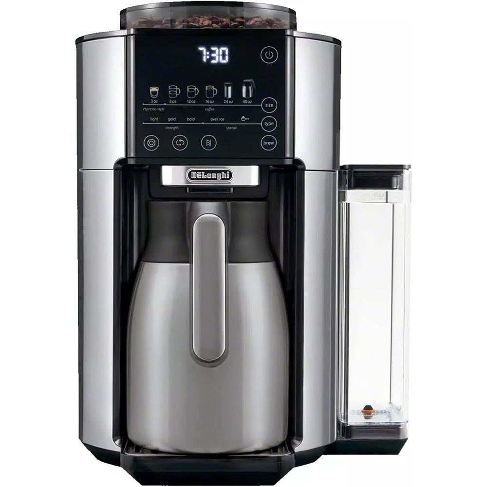 De'Longhi TrueBrew Drip Coffee Maker, Built in Grinder