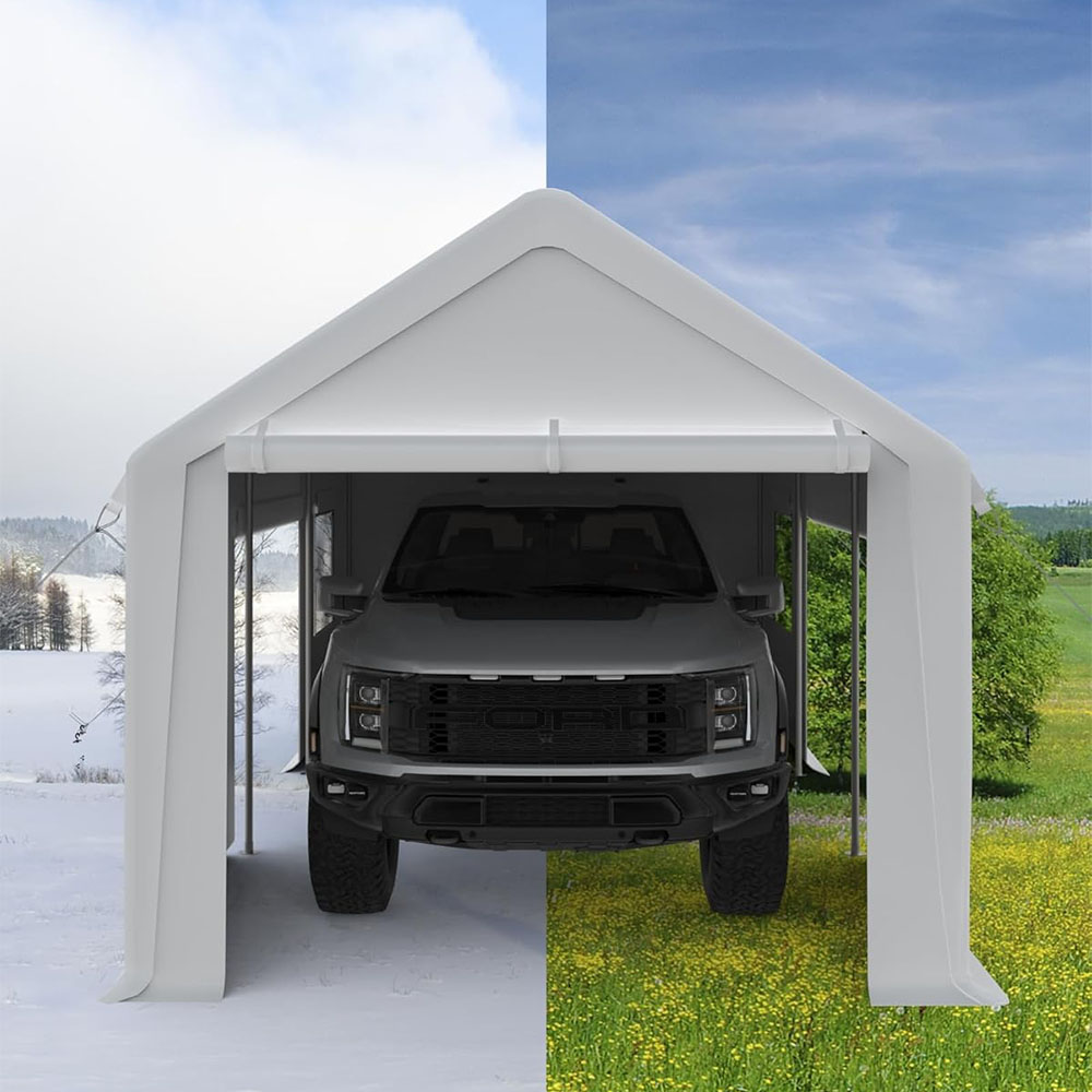 DEXSO Carport 13'x20' Portable Garage, Heavy Duty Carport Canopy