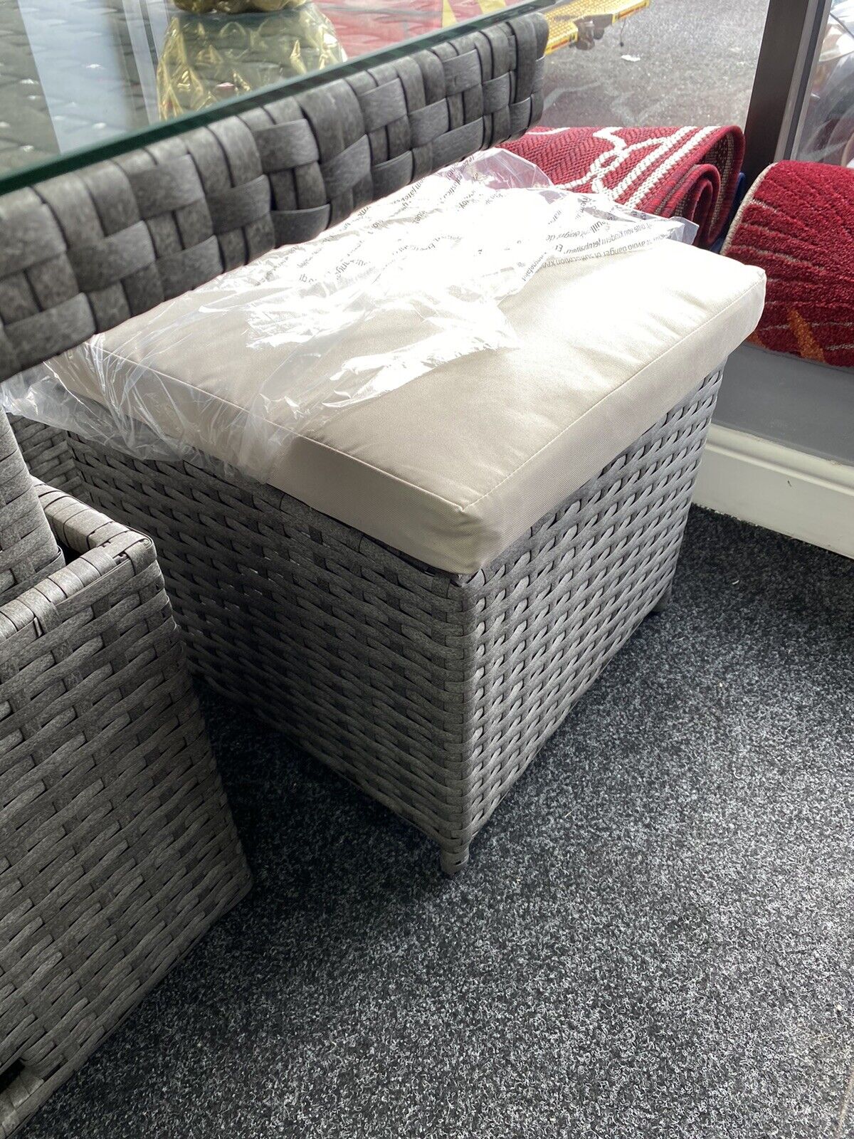 6 Person Rattan Garden Corner Sofa