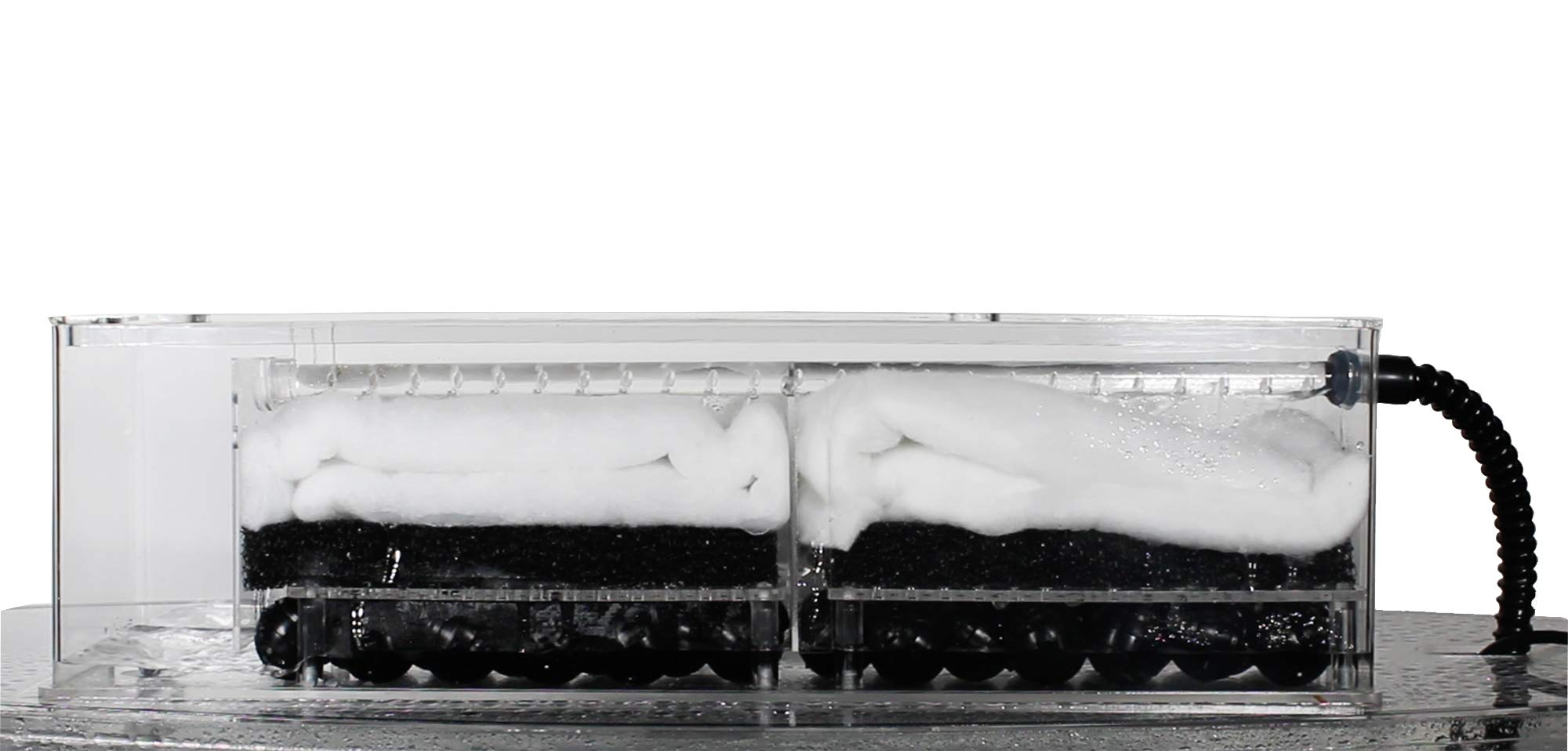 Water World Luxury Large Bow Front Acrylic Aquarium with Built-in Stand & Storage Top - 360° View