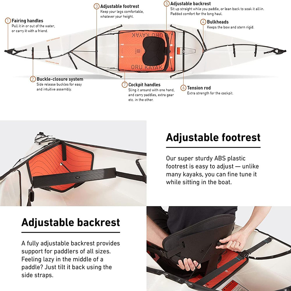 Oru Kayak Beach LT | Stable, Durable, Light - Lake/River Kayaks - Beginner