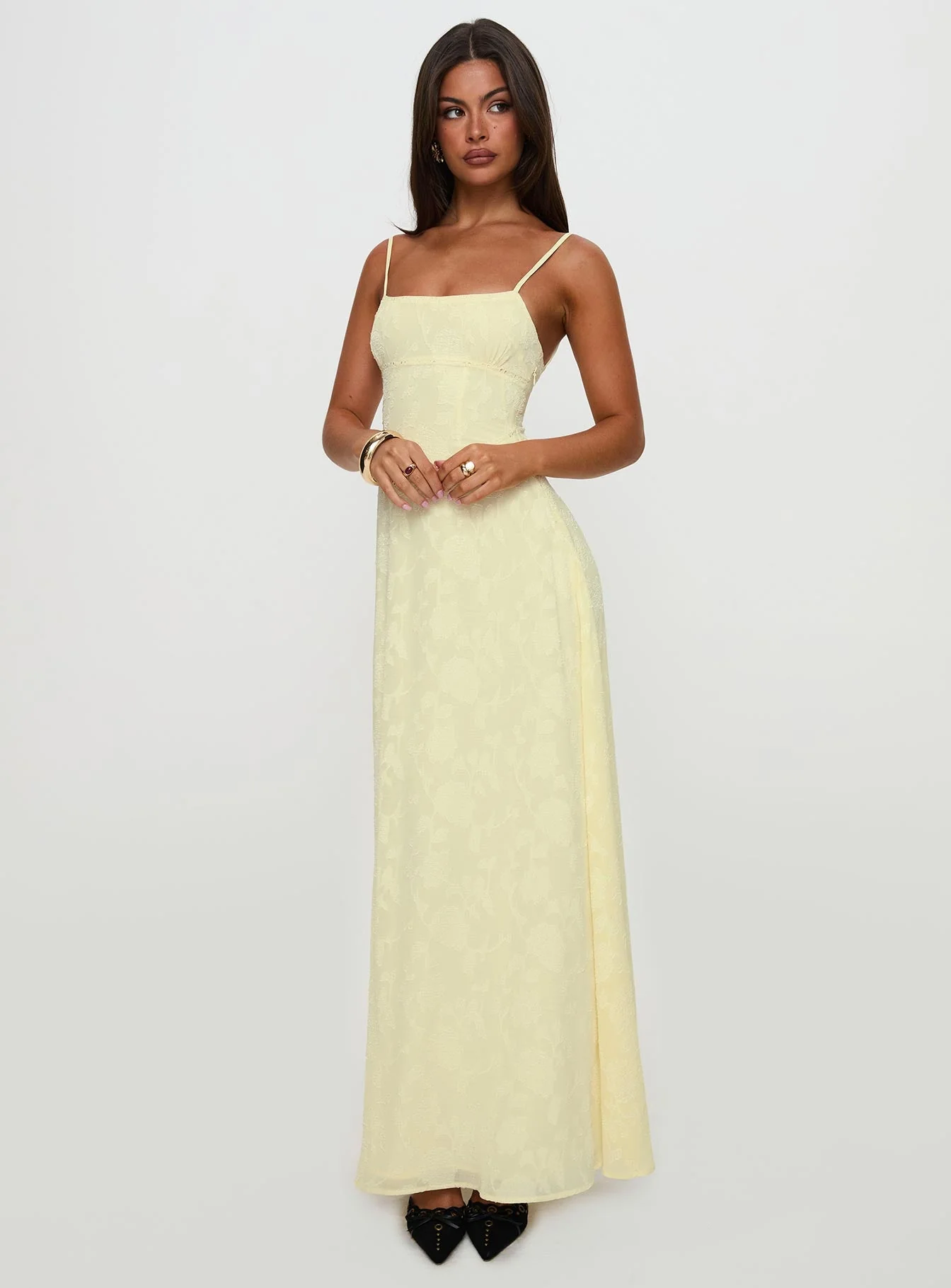 South Of France Maxi Dress Yellow